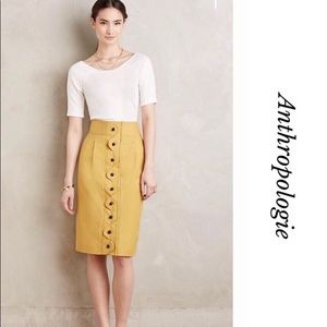 Anthropologie Maeve “Ada” button front skirt